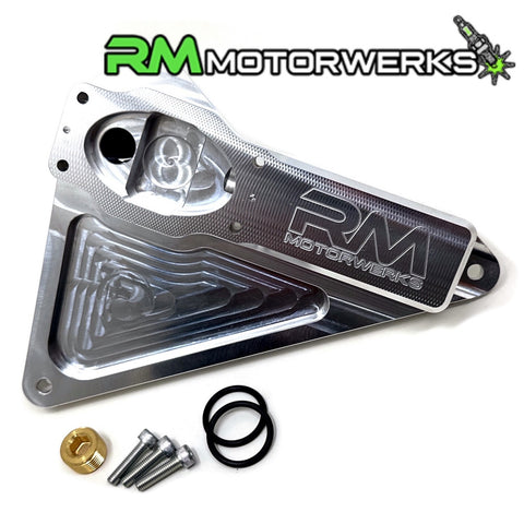 RM Oil Cooler Thermostat Adapter for Camaro ZL1 to use Improved Racing Oil Thermostat