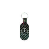Fabspeed Mercedes Silver Star & Script Carbon Fiber Keyring